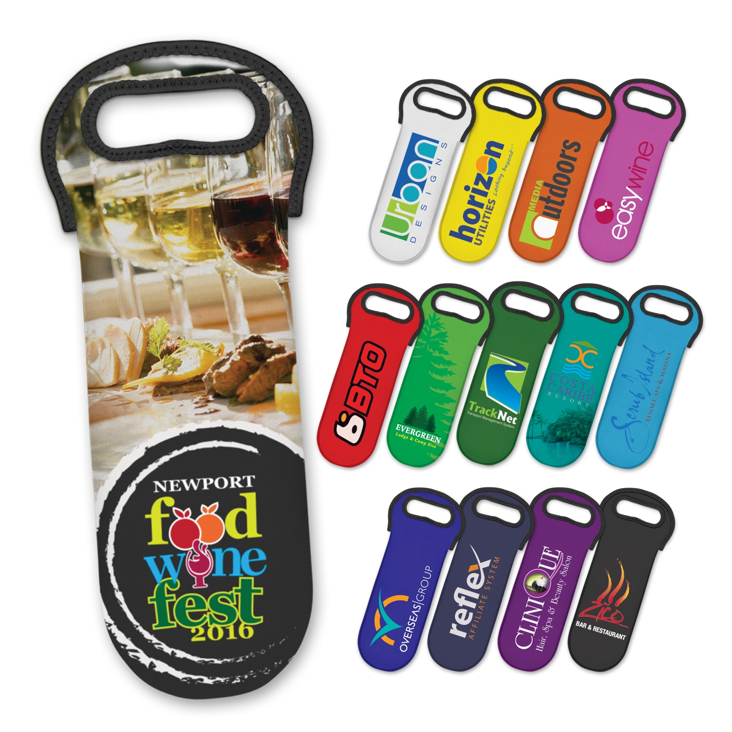 110498 – Neoprene Wine Cooler Bag – Full Colour