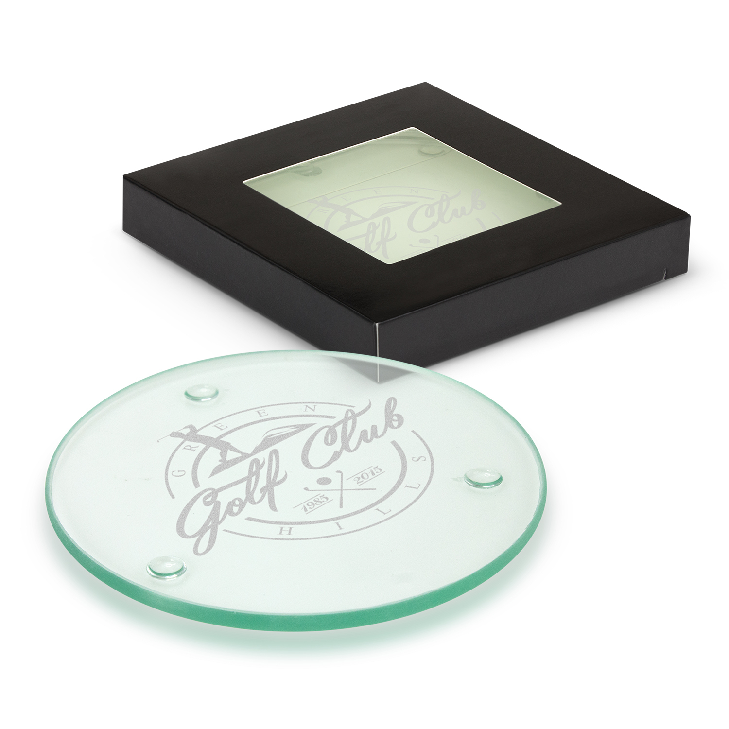 116396 - Venice Glass Coaster - Set of 2 - Round