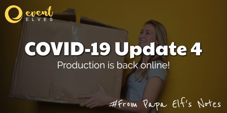 Read more about the article COVID-19 Update 4 – Production up and running