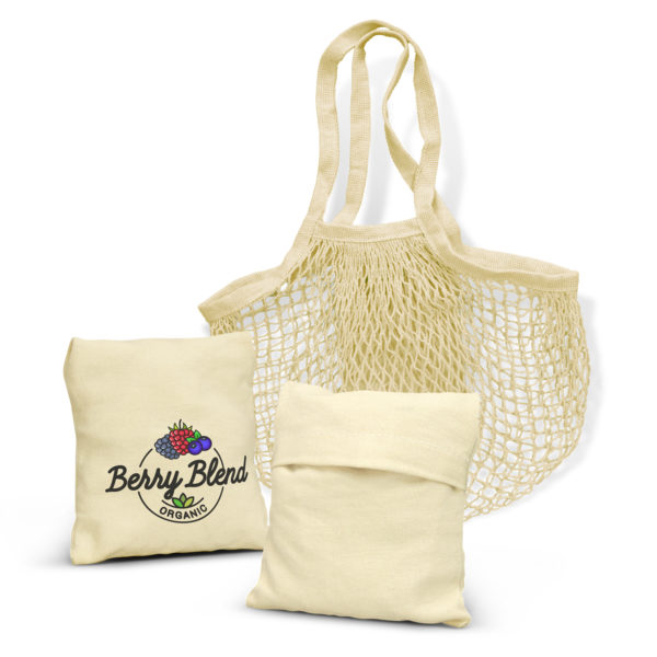 118944 - Cotton Mesh Foldaway Tote Bag