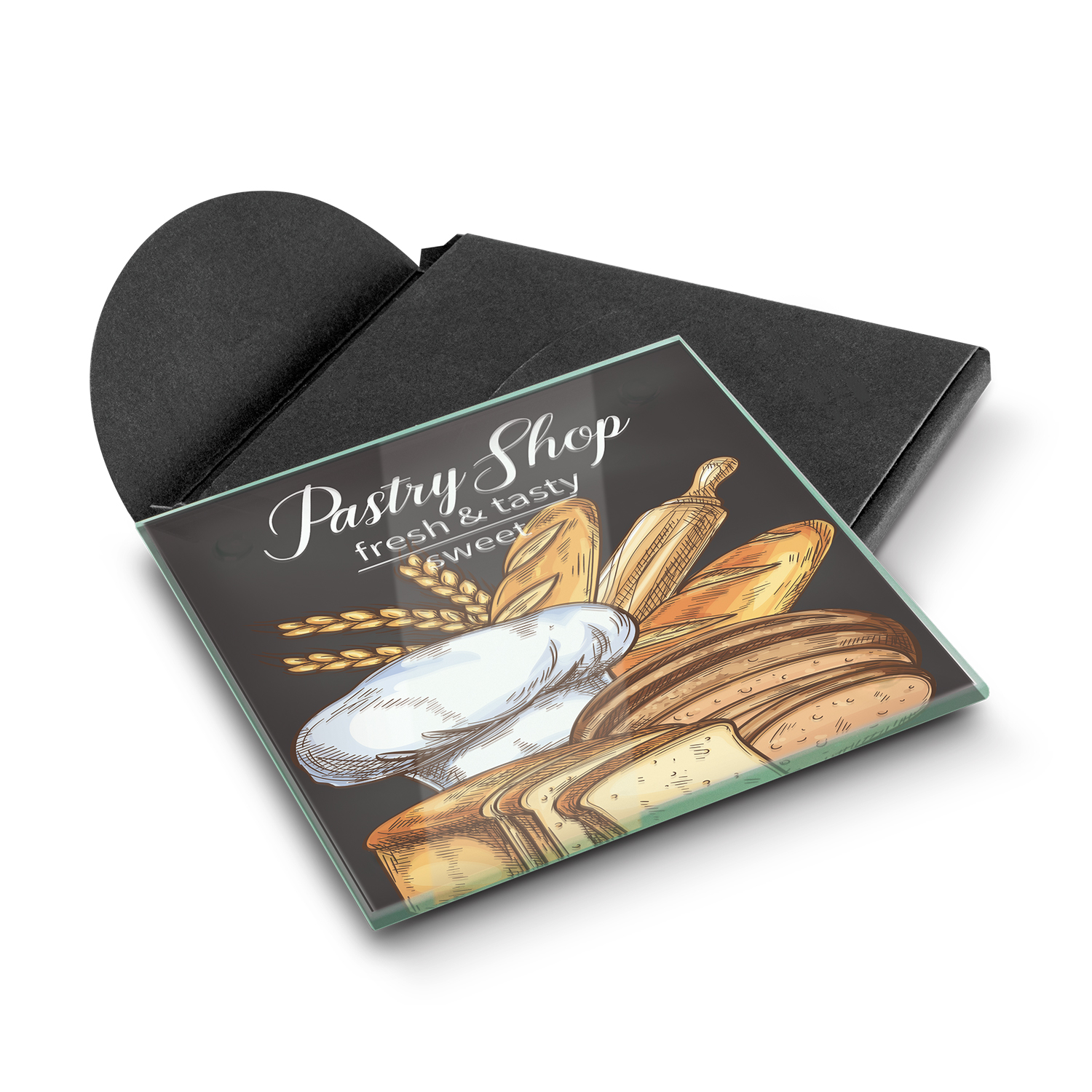 120162 - Venice Single Glass Coaster Square - Full Colour