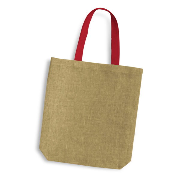 120518 - Thera Jute Tote Bag - Coloured Handles - Image 4