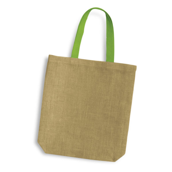 120518 - Thera Jute Tote Bag - Coloured Handles - Image 5
