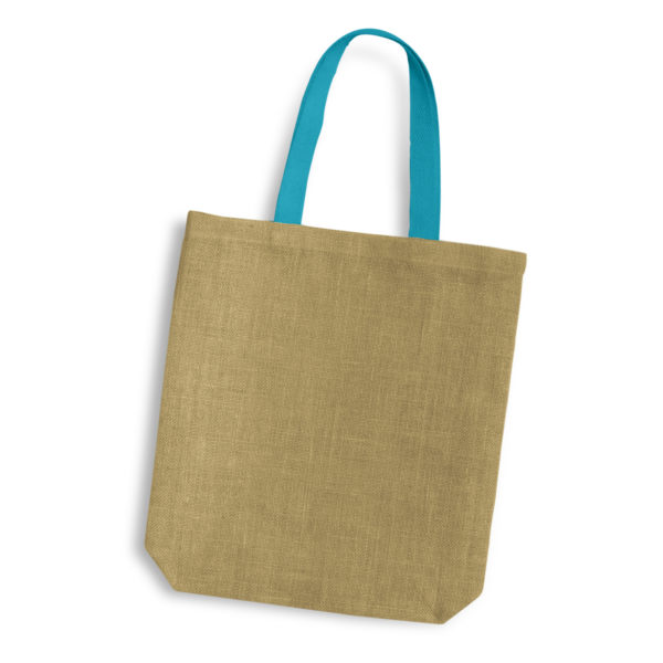 120518 - Thera Jute Tote Bag - Coloured Handles - Image 7