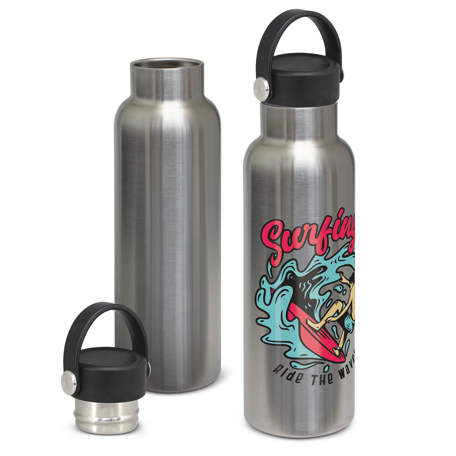 122042 - Nomad Vacuum Bottle Stainless - Carry Lid