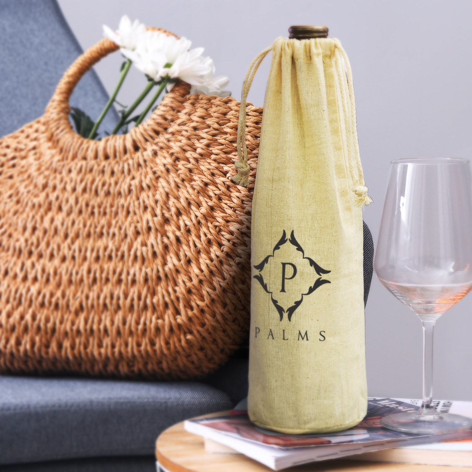 121521 - Cotton Bottle Gift Bag - Image 4