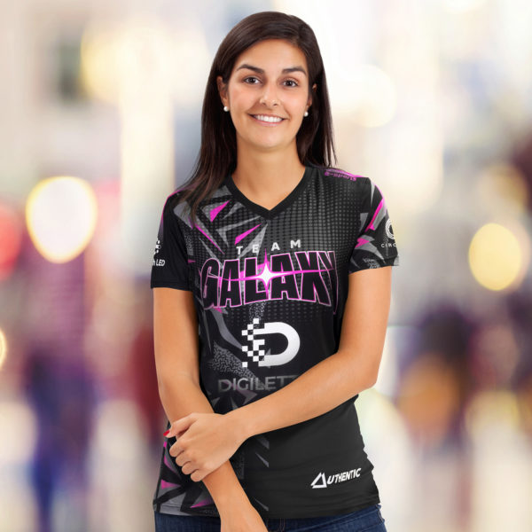 121177 - Custom Womens Sports V-Neck T- Shirt - Image 4