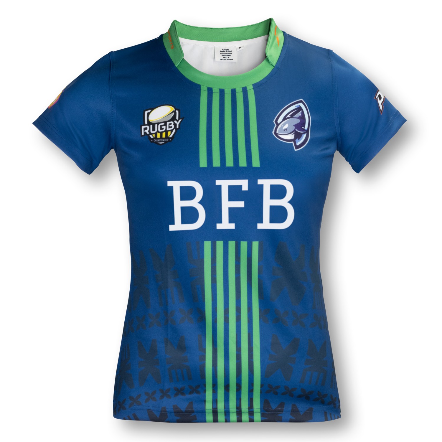123353 - Custom Womens Rugby T-Shirt - Image 2