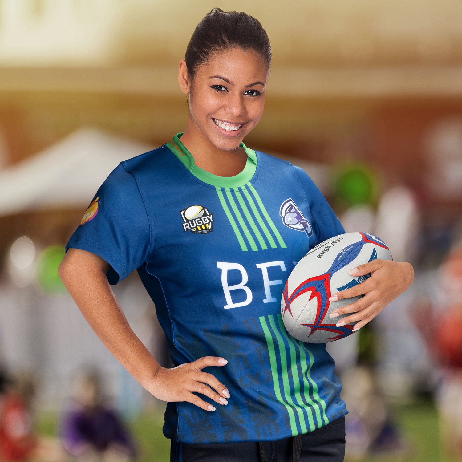 123353 Custom Womens Rugby TShirt Event Elves