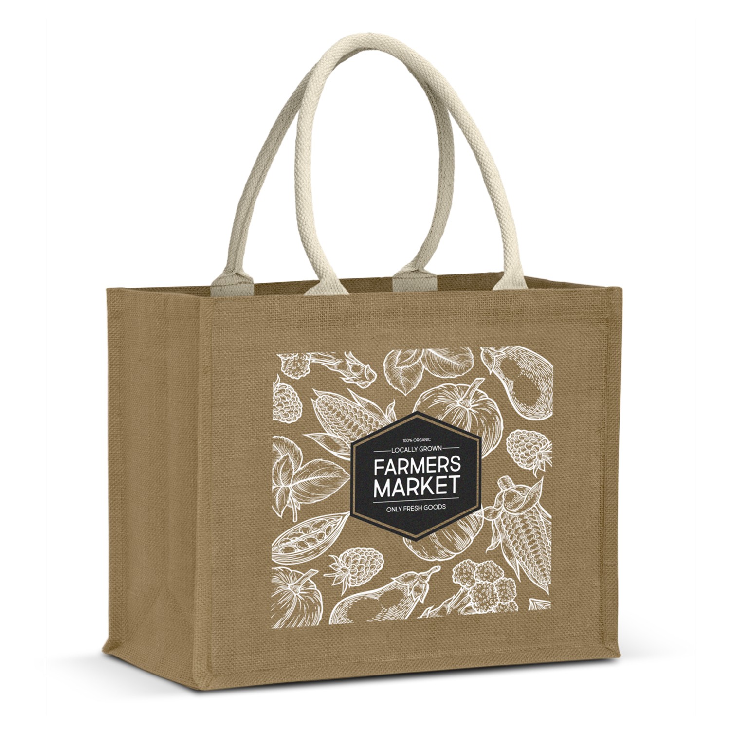 123581 - Torino Starch Jute Tote Bag