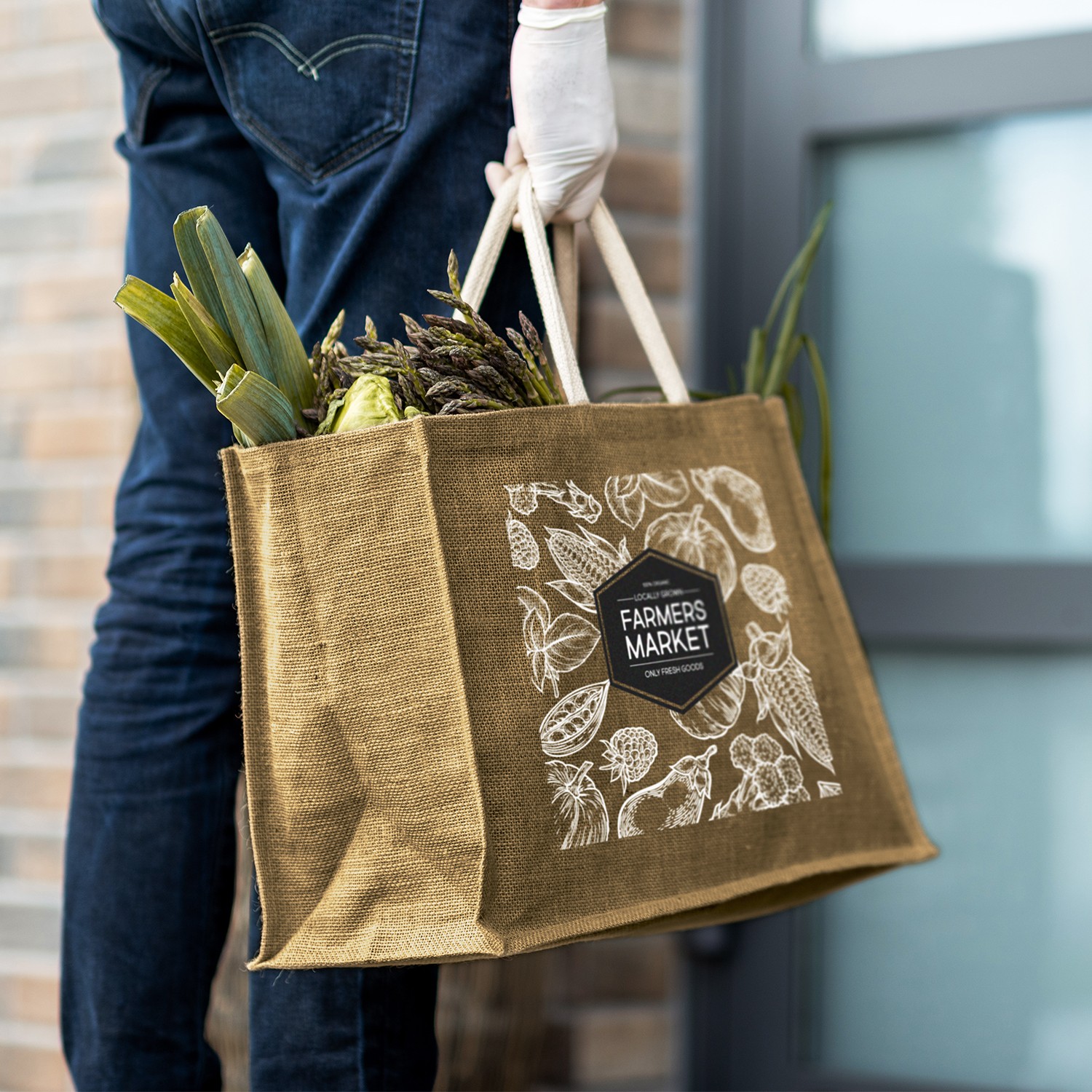 123581 - Torino Starch Jute Tote Bag - Image 3