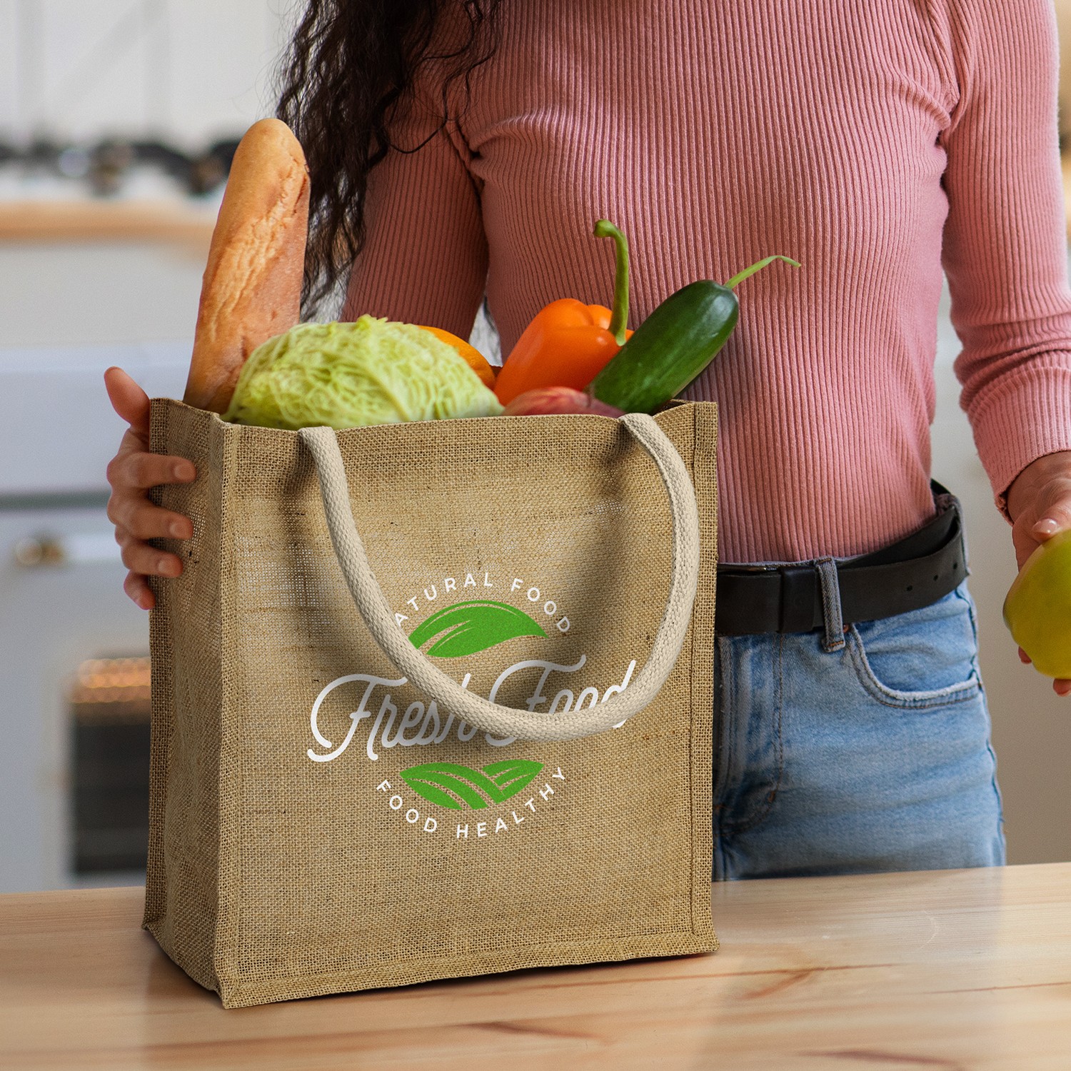 123580 - Monza Starch Jute Tote Bag - Image 3