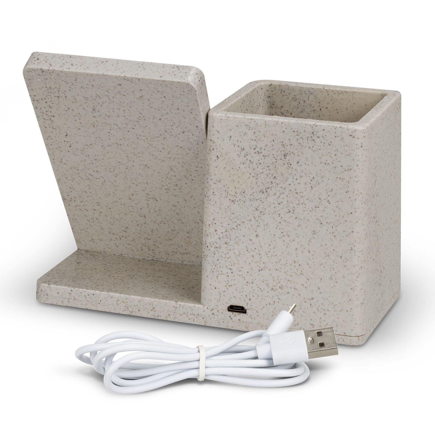 121839 - NATURA Oaken Wireless Charger Desk Caddy - Image 3