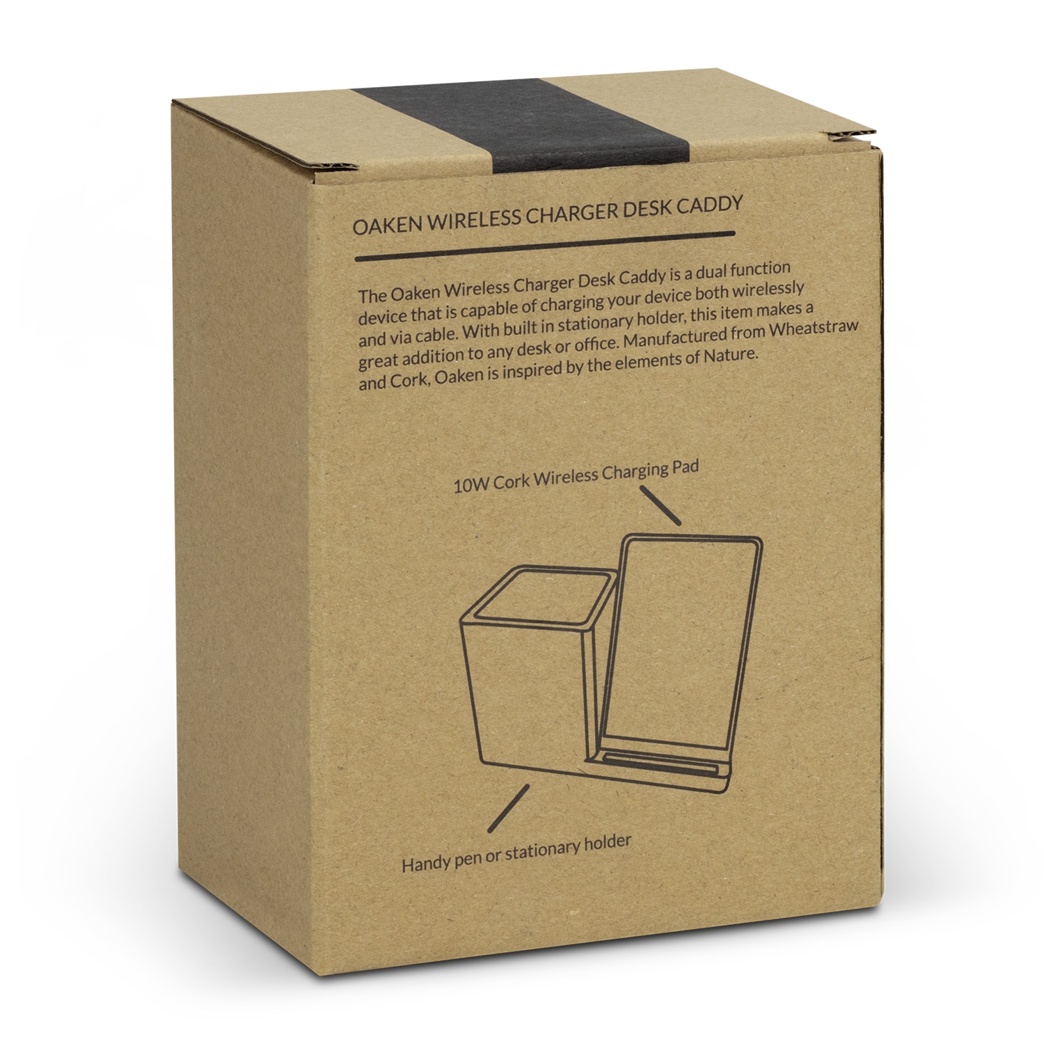 121839 - NATURA Oaken Wireless Charger Desk Caddy - Image 5