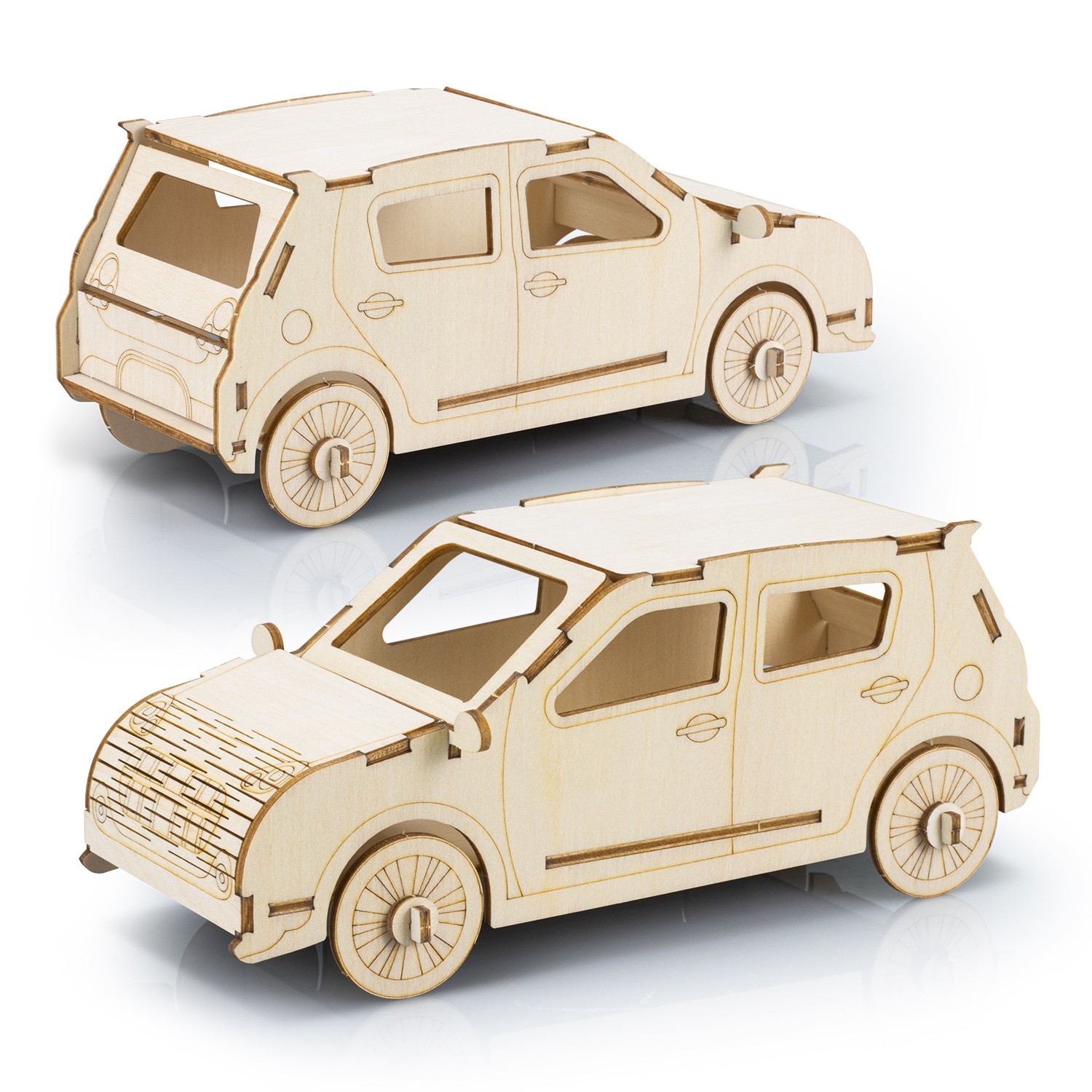 124028 - BRANDCRAFT Hatchback Car Wooden Model - Image 2
