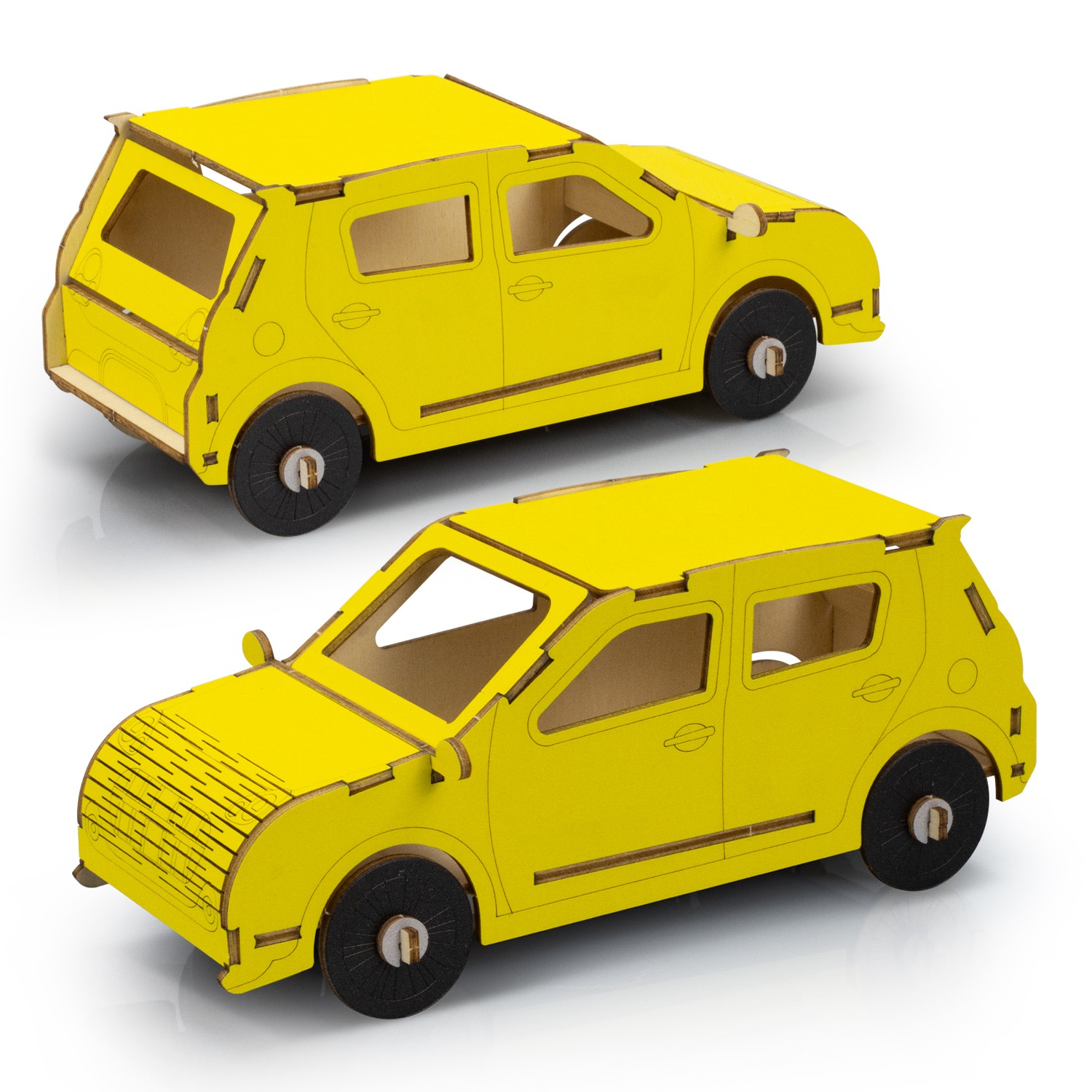 124028 - BRANDCRAFT Hatchback Car Wooden Model - Image 6