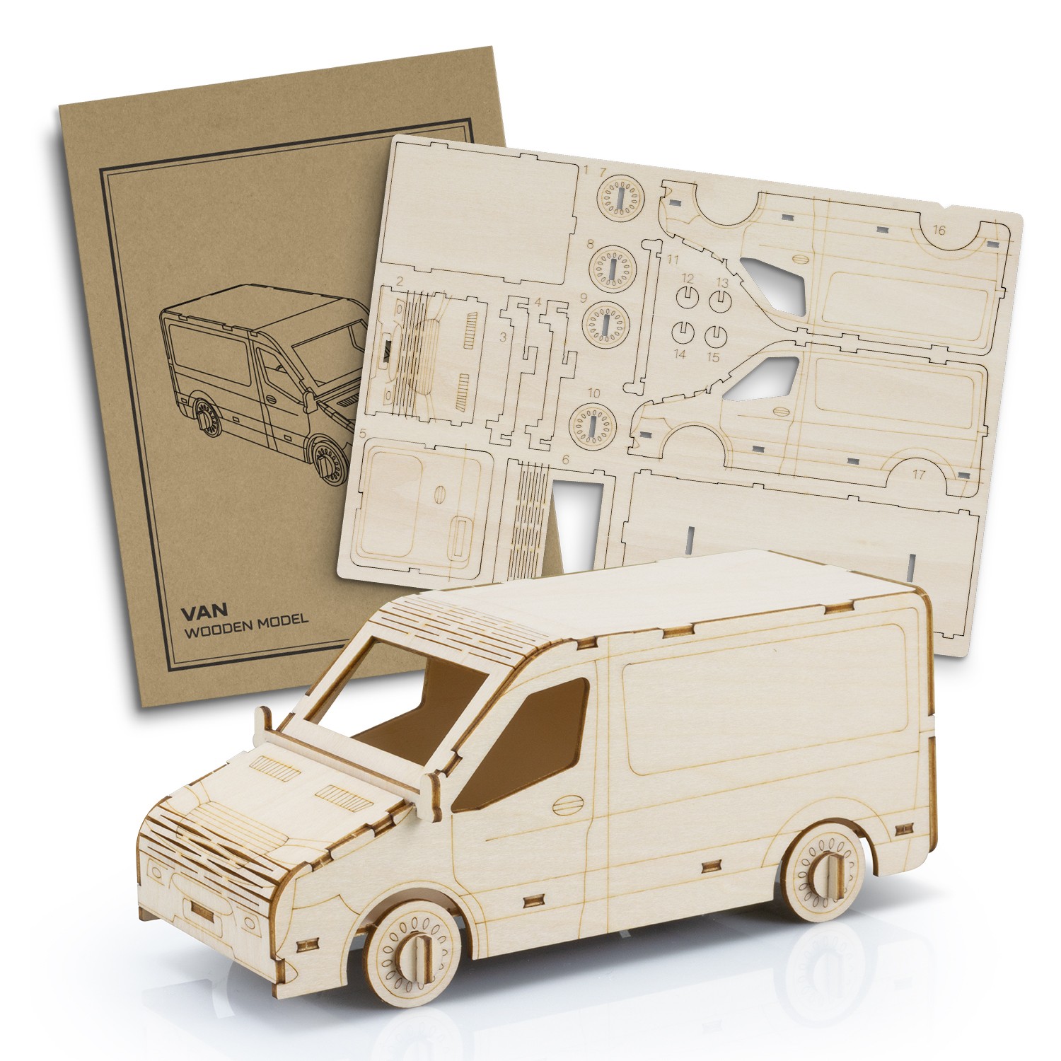 124031 - BRANDCRAFT Van Wooden Model