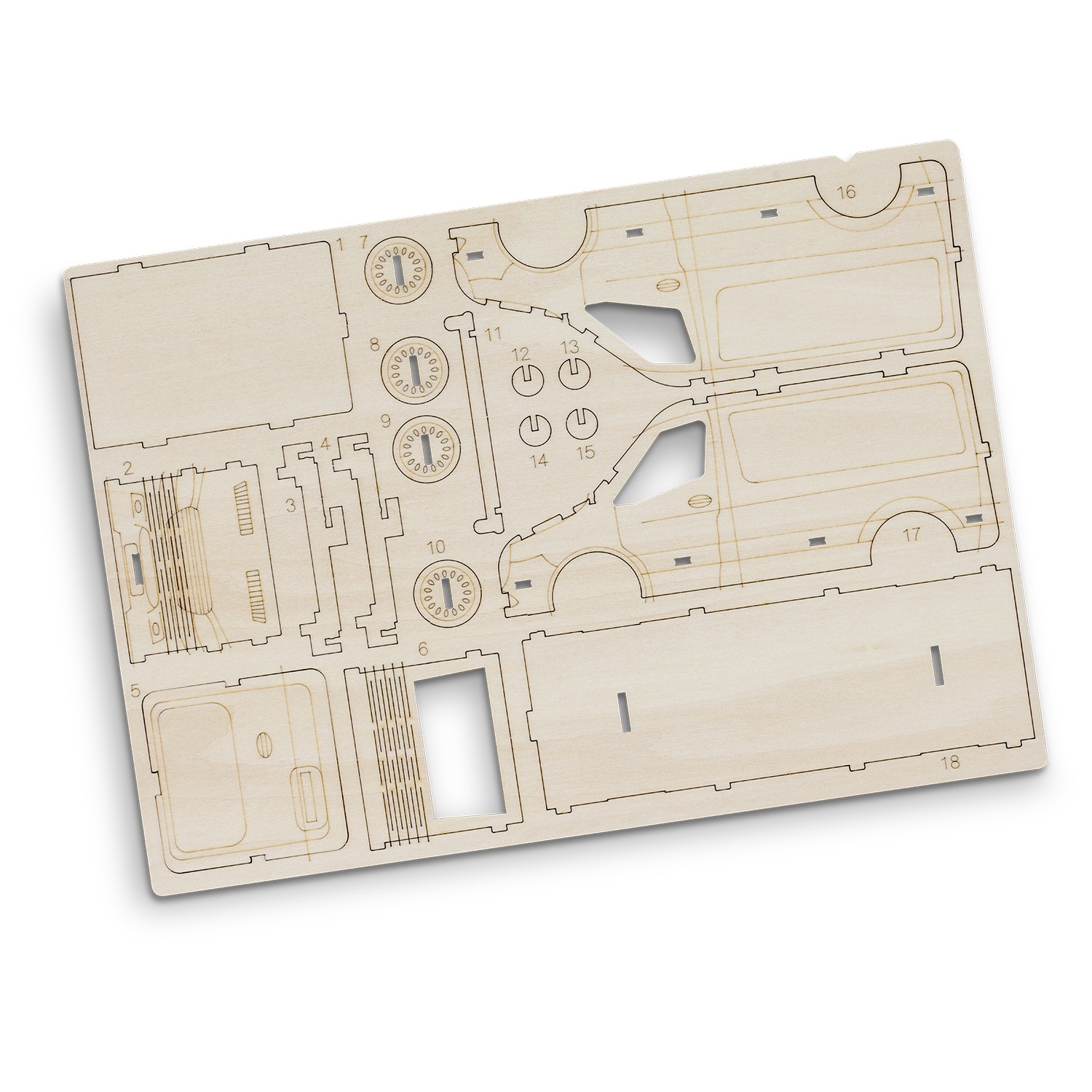124031 - BRANDCRAFT Van Wooden Model - Image 3