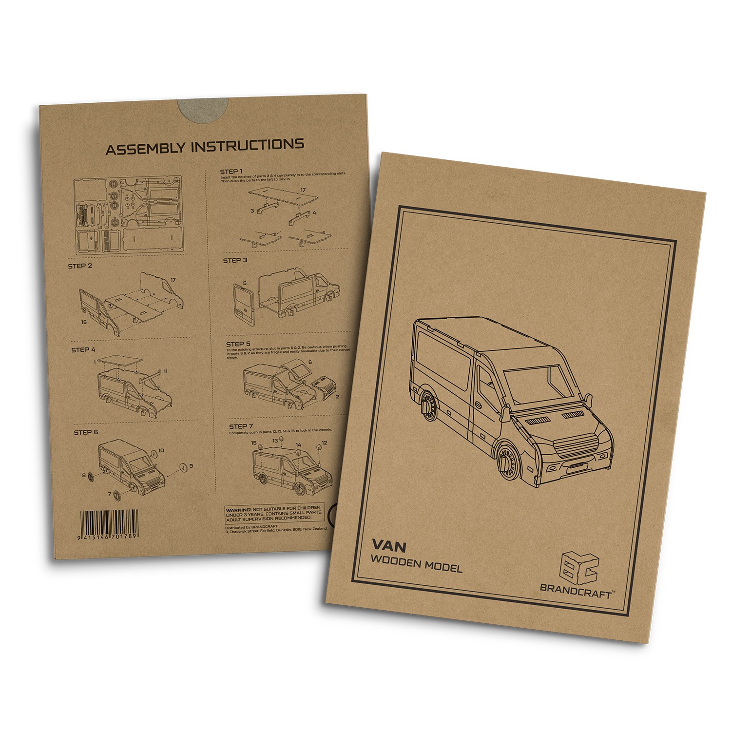 124031 - BRANDCRAFT Van Wooden Model - Image 4