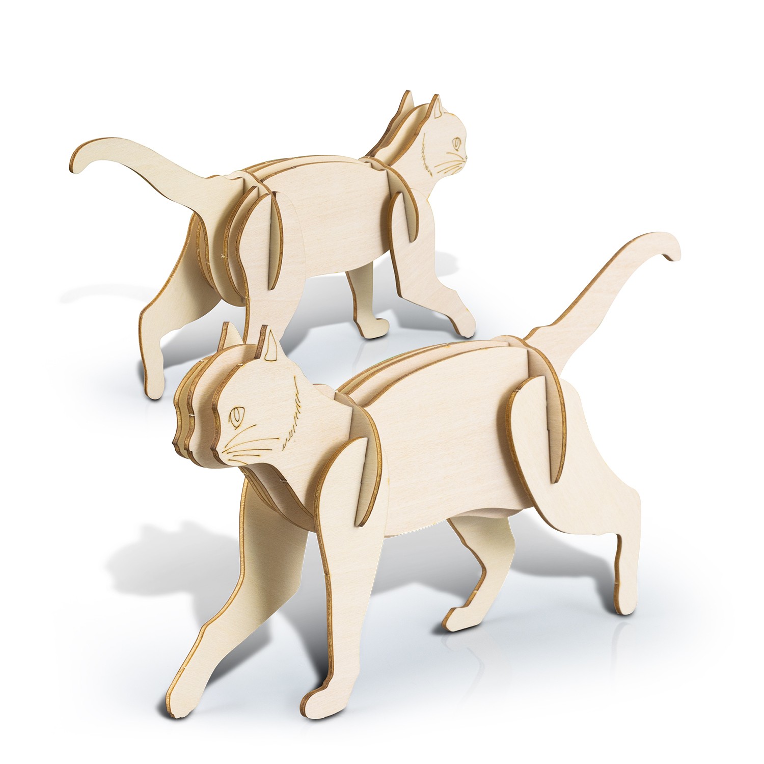 124043 - BRANDCRAFT Cat Wooden Model - Image 2