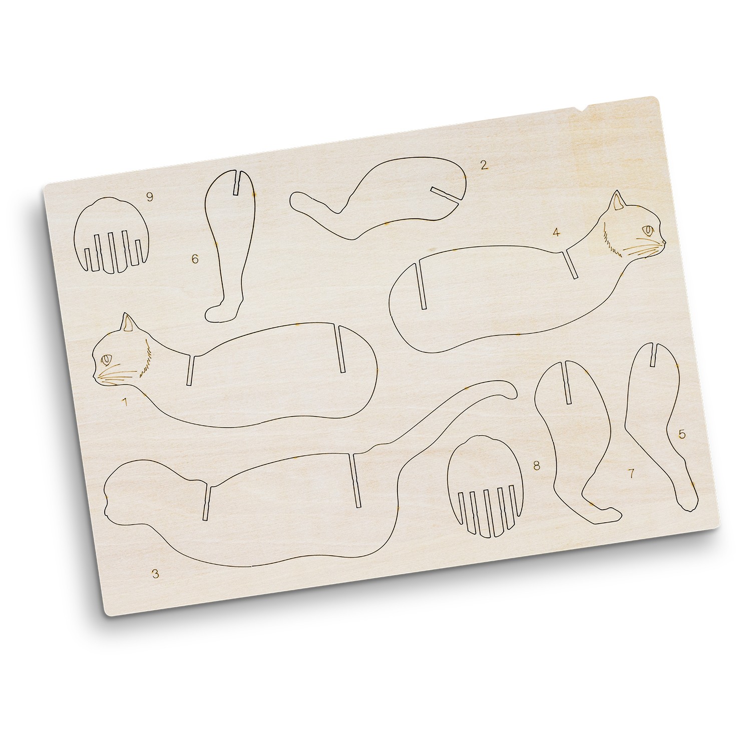 124043 - BRANDCRAFT Cat Wooden Model - Image 3