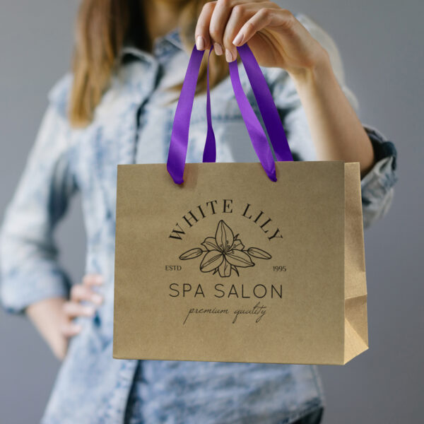 125057 - Medium Ribbon Handle Paper Bag - Image 14