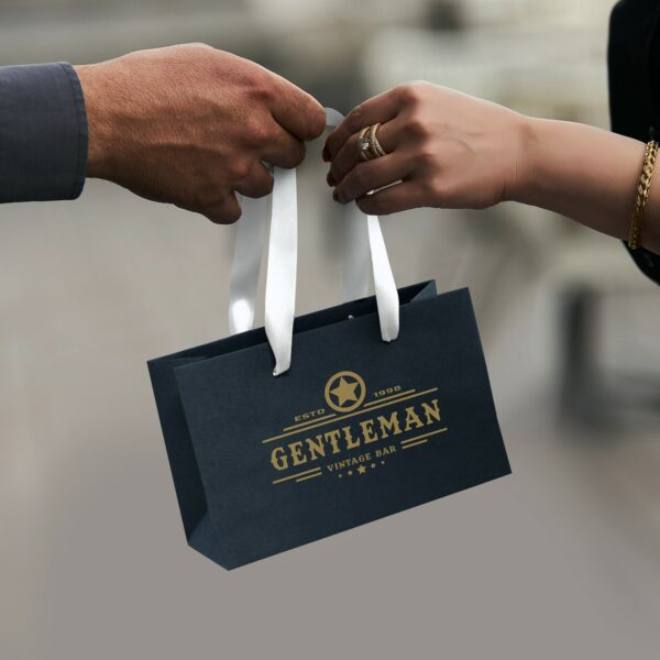 125056 - Small Ribbon Handle Paper Bag - Image 14