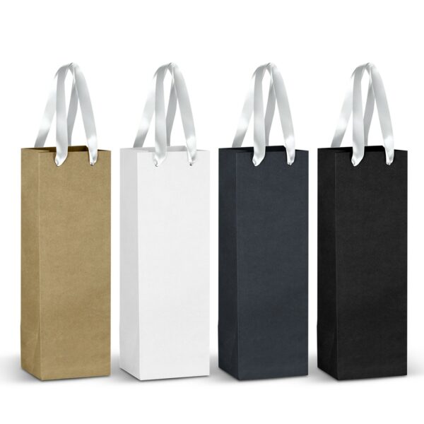 125055 - Champagne Ribbon Handle Paper Bag - Image 2