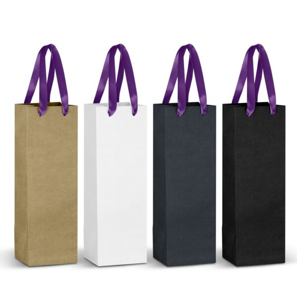 125055 - Champagne Ribbon Handle Paper Bag - Image 11
