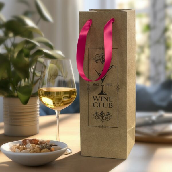 125055 - Champagne Ribbon Handle Paper Bag - Image 14