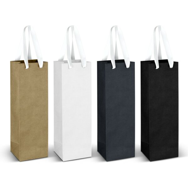 125054 - Wine Ribbon Handle Paper Bag - Image 2