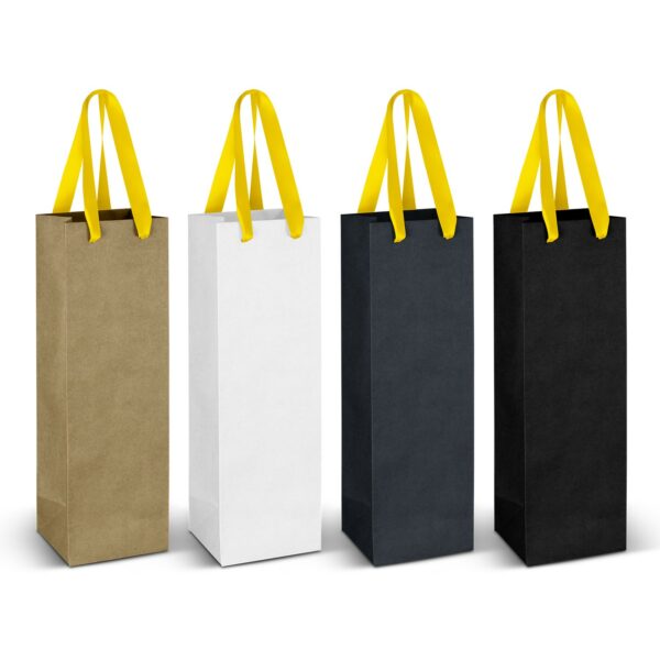 125054 - Wine Ribbon Handle Paper Bag - Image 3