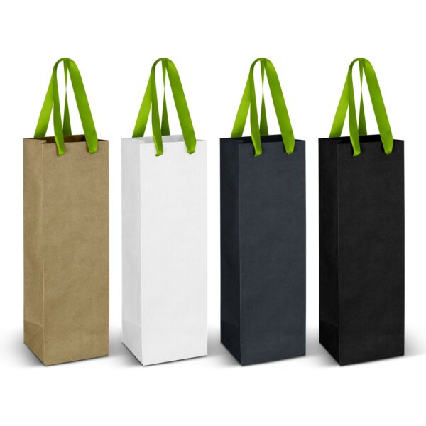 125054 - Wine Ribbon Handle Paper Bag - Image 7