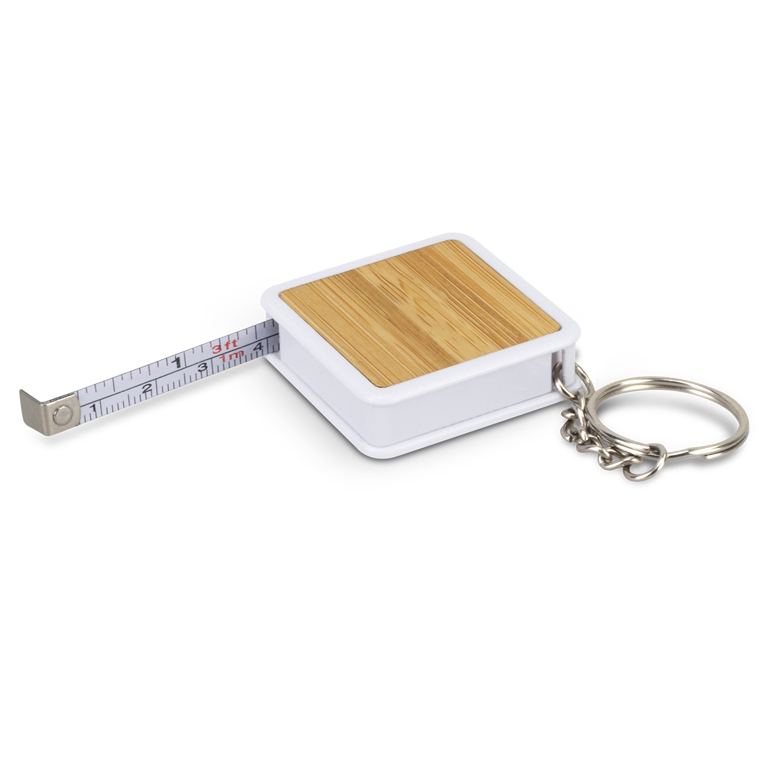 124816 - Bamboo Tape Measure Key Ring - Image 3