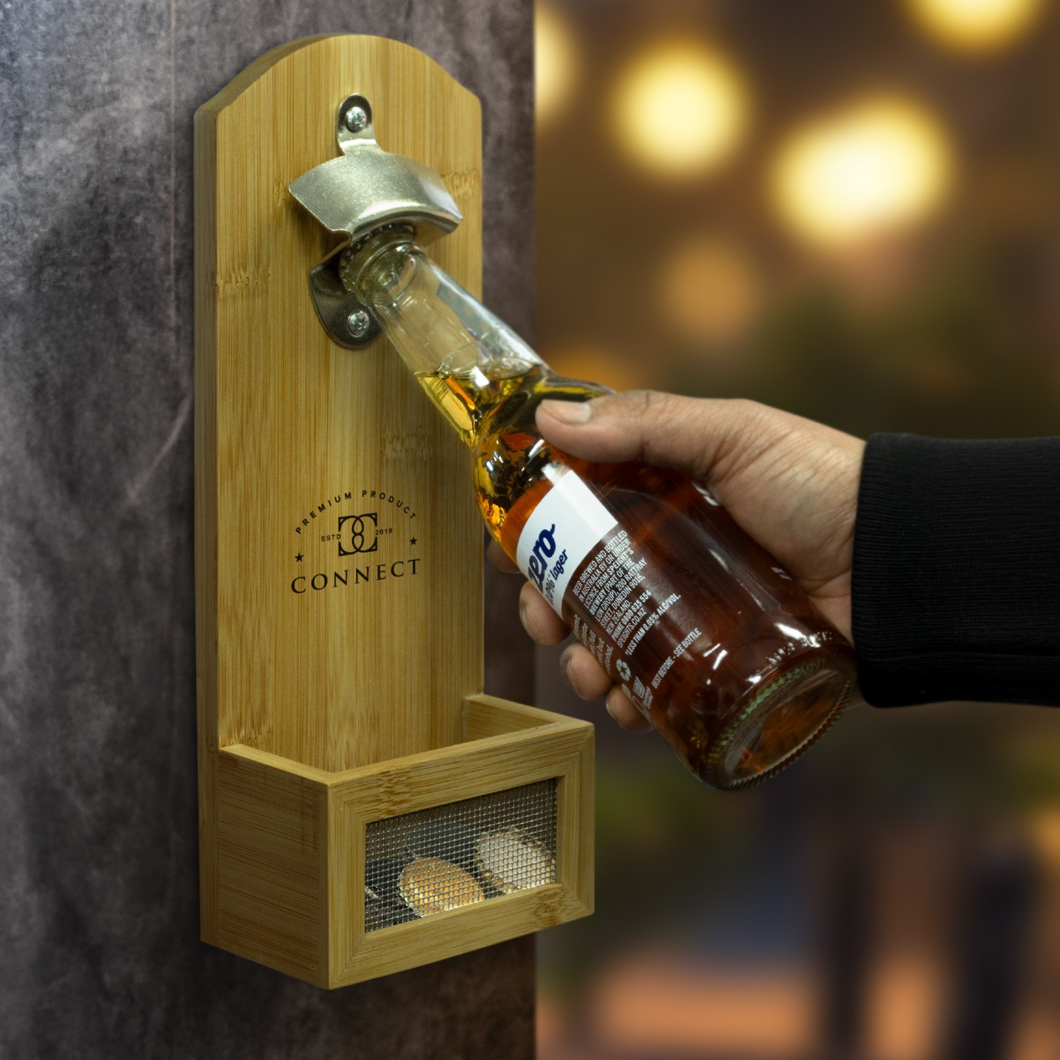 124703 - NATURA Bamboo Wall Mounted Bottle Opener - Image 7