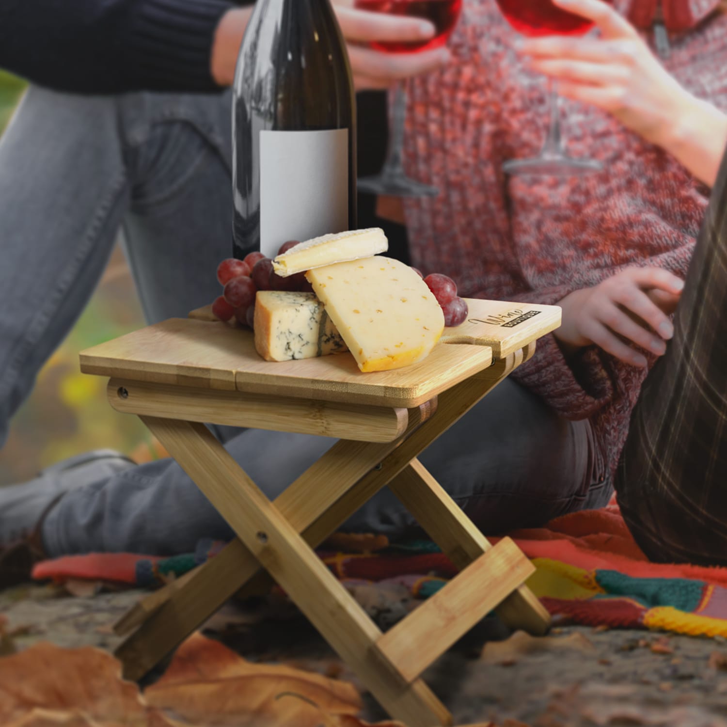 122273 - NATURA Bamboo Folding Wine Table - Image 5