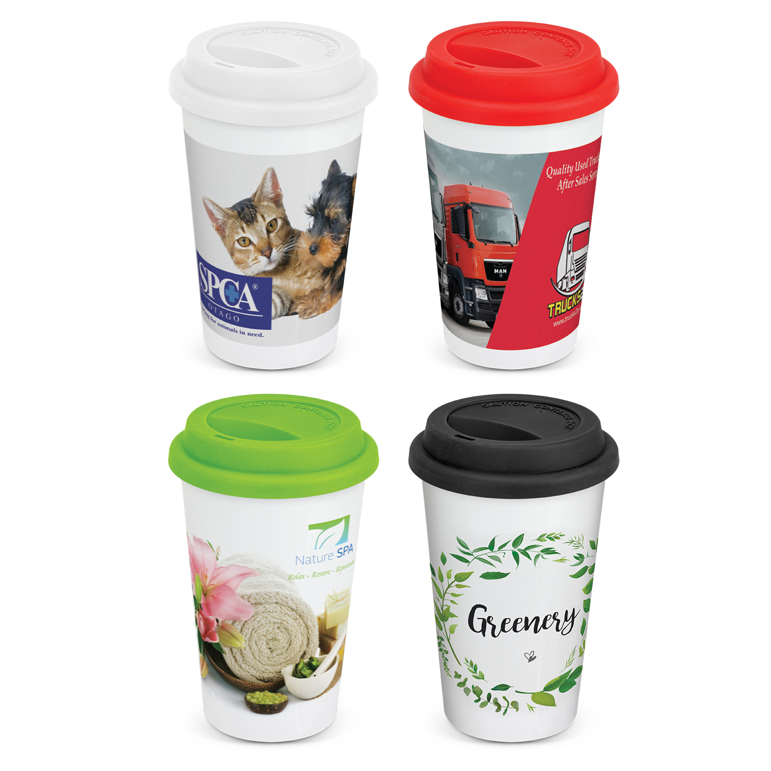 115061 - Aztec Double Wall Coffee Cup - Full Colour