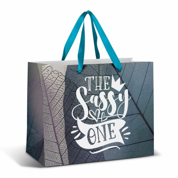 127179 - Large Ribbon Handle Paper Bag - Full Colour