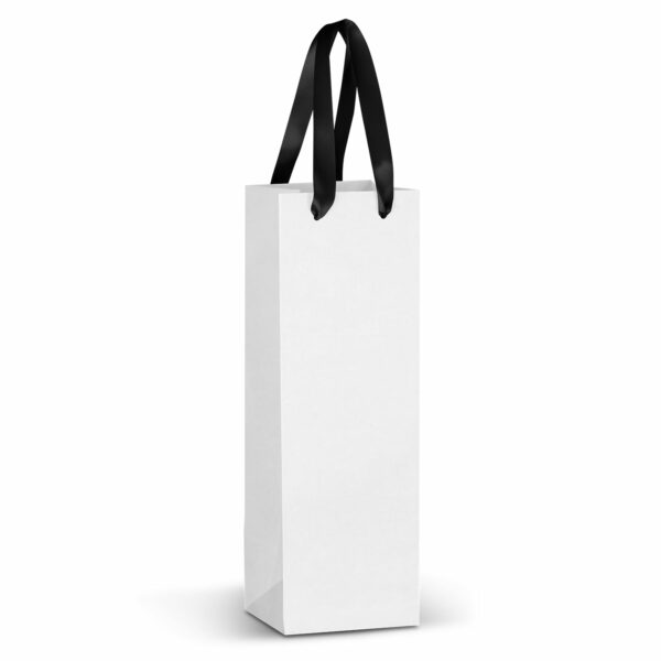127176 - Champagne Ribbon Handle Paper Bag - Full Colour - Image 2