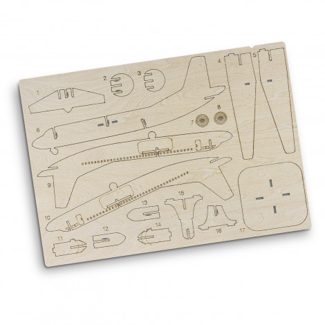 124039 - BRANDCRAFT Jet Plane Wooden Model - Image 3