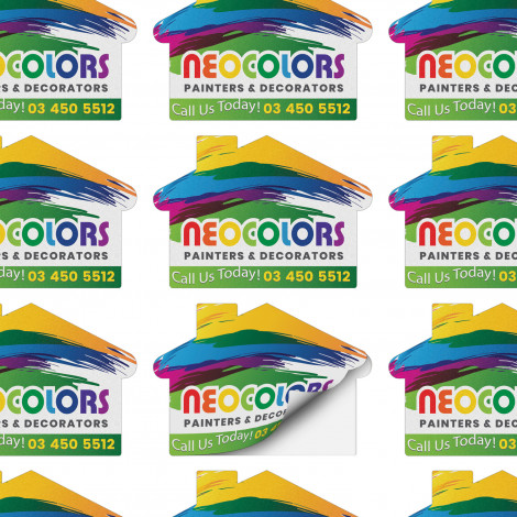 100113 - AD Labels 70 x 50mm - House Shaped - Image 2