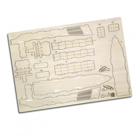 124038 - BRANDCRAFT Cargo Ship Wooden Model - Image 4