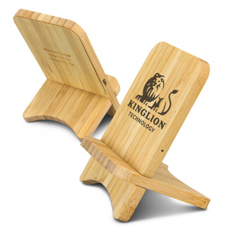 118495 - Bamboo Wireless Charging Stand - Image 2