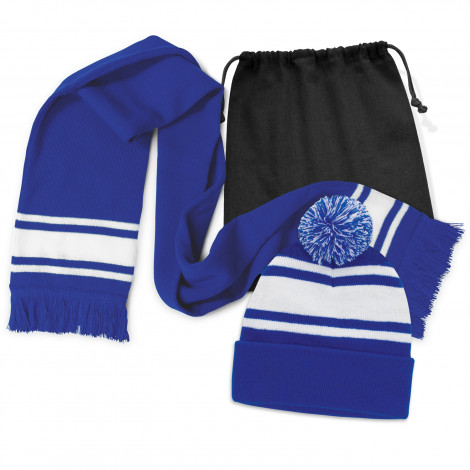 129251 - Commodore Scarf and Beanie with Pom Pom Set - Image 3