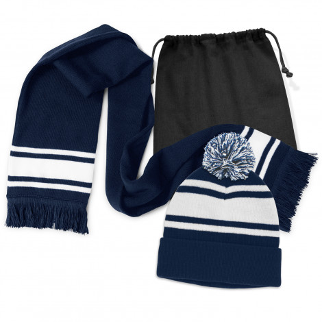 129251 - Commodore Scarf and Beanie with Pom Pom Set - Image 4