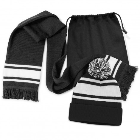 129251 - Commodore Scarf and Beanie with Pom Pom Set - Image 5
