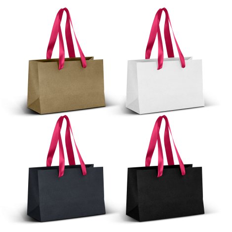 125056 - Small Ribbon Handle Paper Bag - Image 5