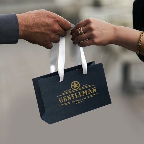 125056 - Small Ribbon Handle Paper Bag - Image 14