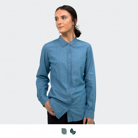 123610 - TRENDSWEAR Chester Women's Denim Shirt - Image 2