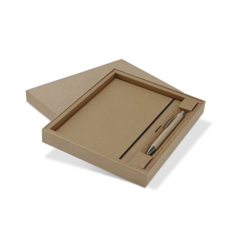 129676 - Kraft Notebook and Pen Gift Set - Image 2